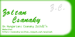 zoltan csanaky business card